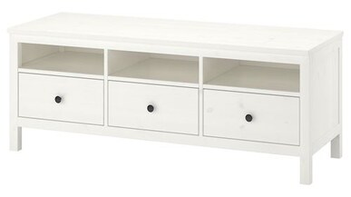 HEMNES tv sehpası, 148x47x57 cm beyaz vernik