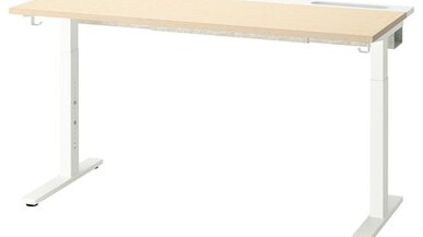 MITTZON çalışma masası, 140x60 cm huş kaplama-beyaz