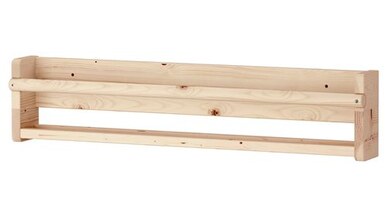 FLISAT duvar rafı, 70x9x16 cm açık beyaz vernikli çam