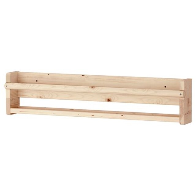 FLISAT duvar rafı, 70x9x16 cm açık beyaz vernikli çam