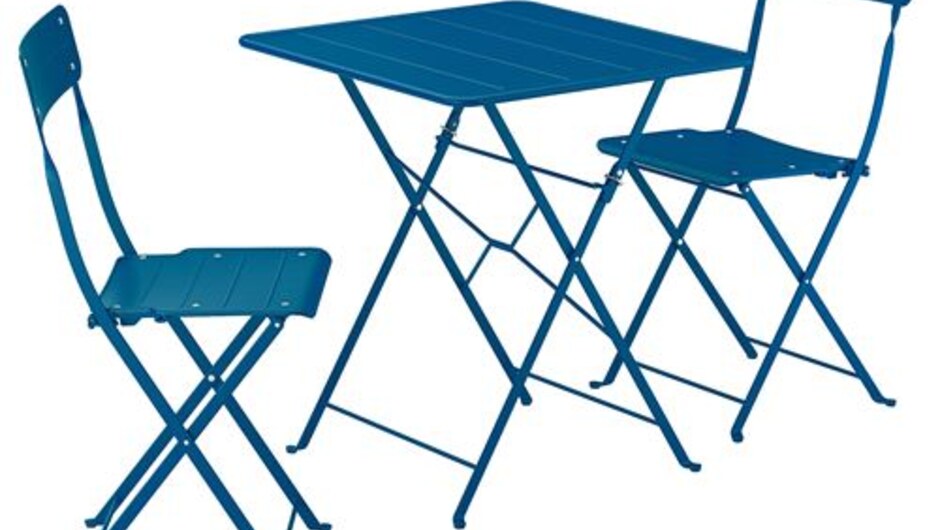 SUNDSÖ katlanabilir masa ve katlanabilir sandalye seti, 65x65 cm koyu mavi SUNDSÖ katlanabilir masa ve katlanabilir sandalye seti, 65x65 cm koyu mavi