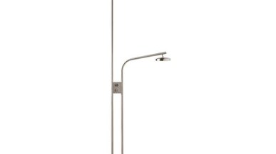 ISJAKT yer ve okuma lambası, 180 cm nikelaj kaplama
