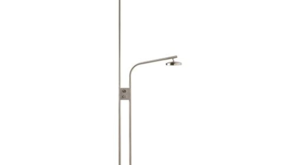 ISJAKT yer ve okuma lambası, 180 cm nikelaj kaplama